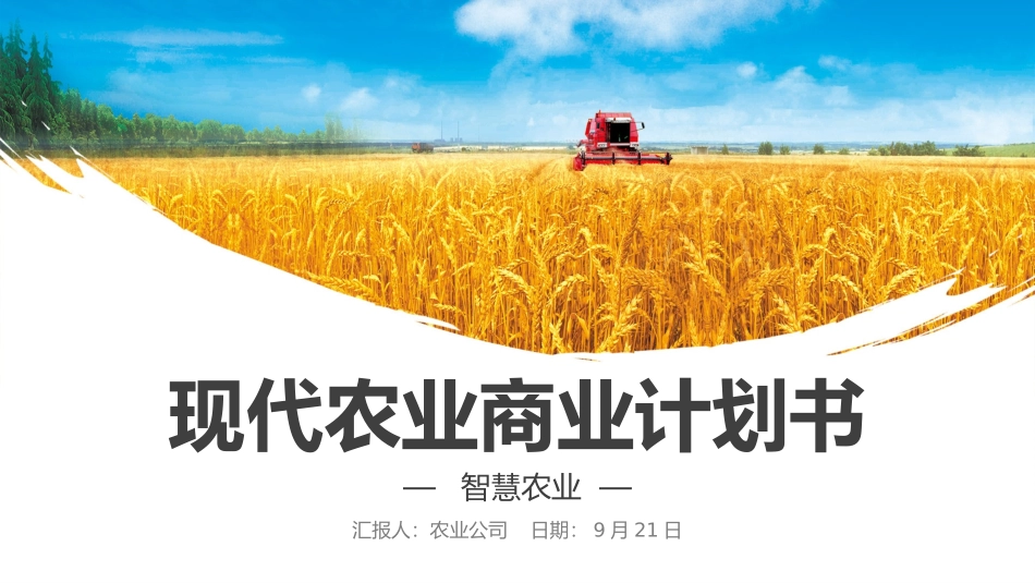 现代农业商业计划书_第1页