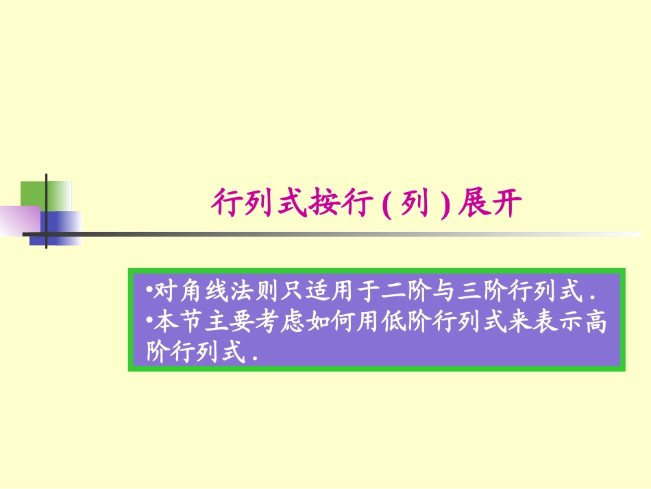 线性代数行列式按行列展开_第1页