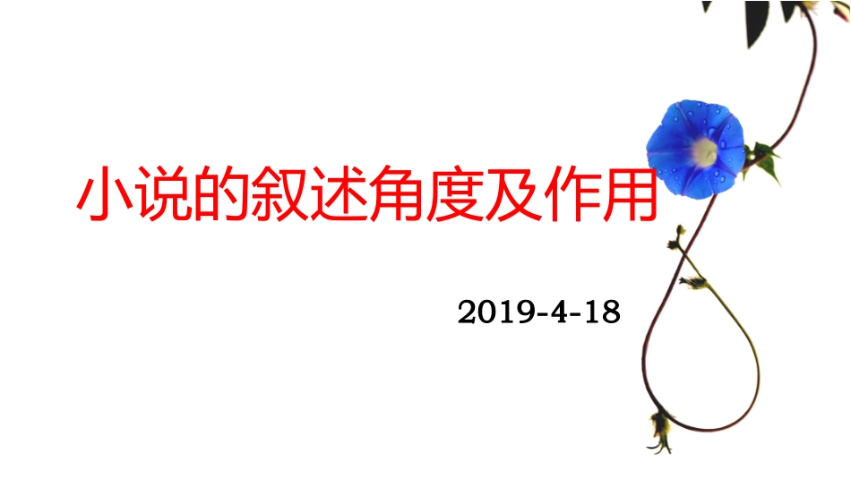 小说的叙述角度及作用_第1页