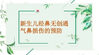 新生儿经鼻无创通气鼻损伤的预防