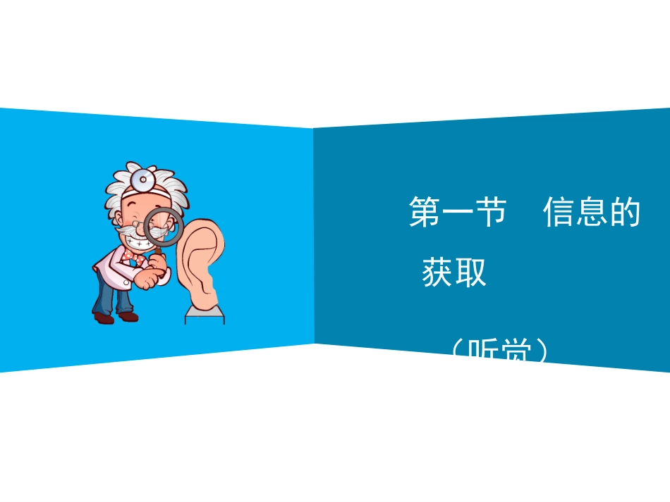 信息的获取听觉_第1页