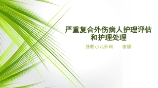 严重复合外伤病人护理评估