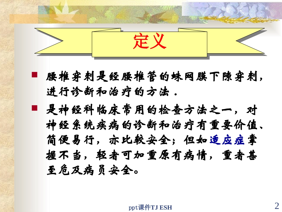 腰椎穿刺术前术后护理课件_第2页