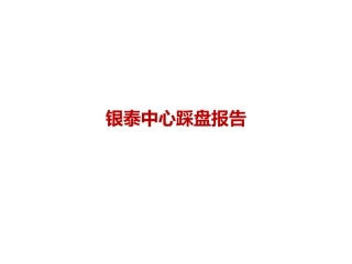 银泰中心研究报告