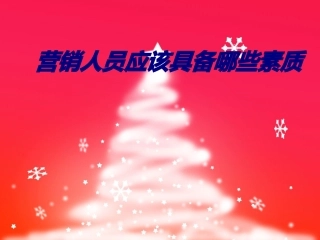 营销人员应该具备哪些素质课件