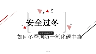 预防一氧化碳主题班会