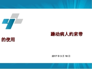 躁动病人约束带的使用