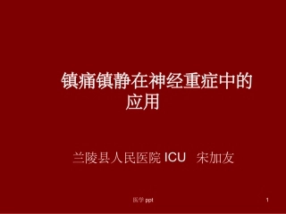 镇痛镇静在神经重症中的应用
