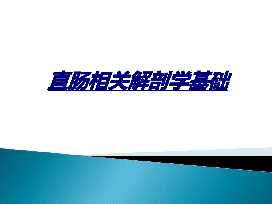 直肠相关解剖学基础讲义_第1页