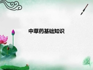 中草药基础知识