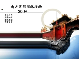 中国南方常用园林植物20种简介