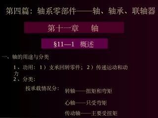 轴系零部件轴轴承联轴器轴