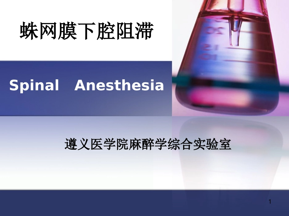 蛛网膜下腔阻滞_第1页
