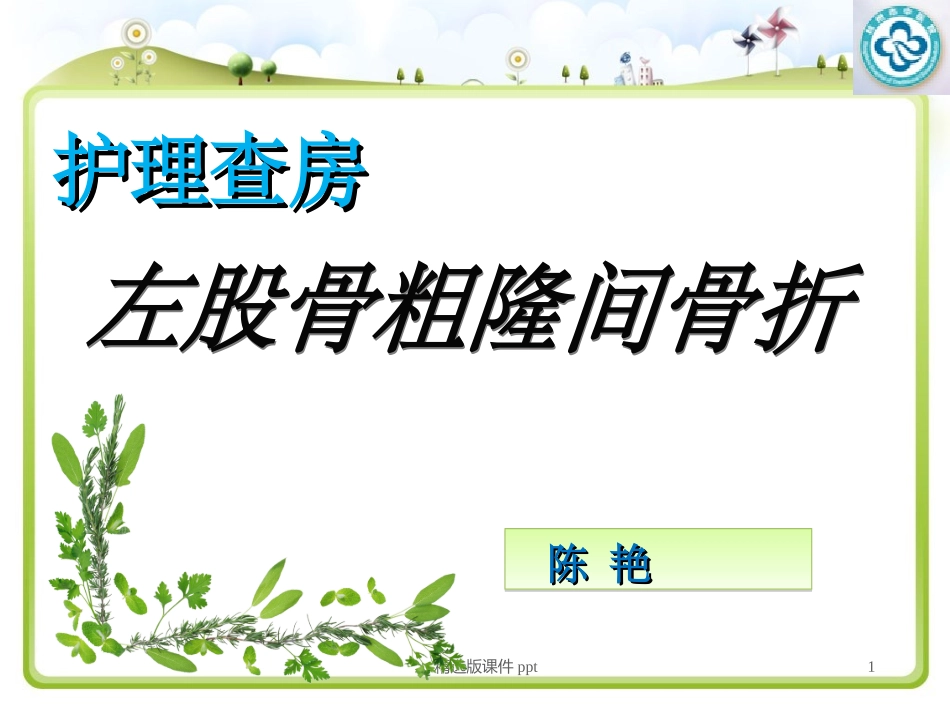 左股骨粗隆间骨折护理查房_第1页