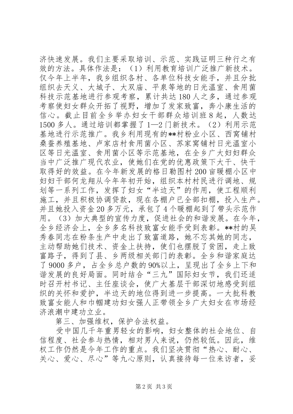 乡镇妇联工作总结新版_第2页