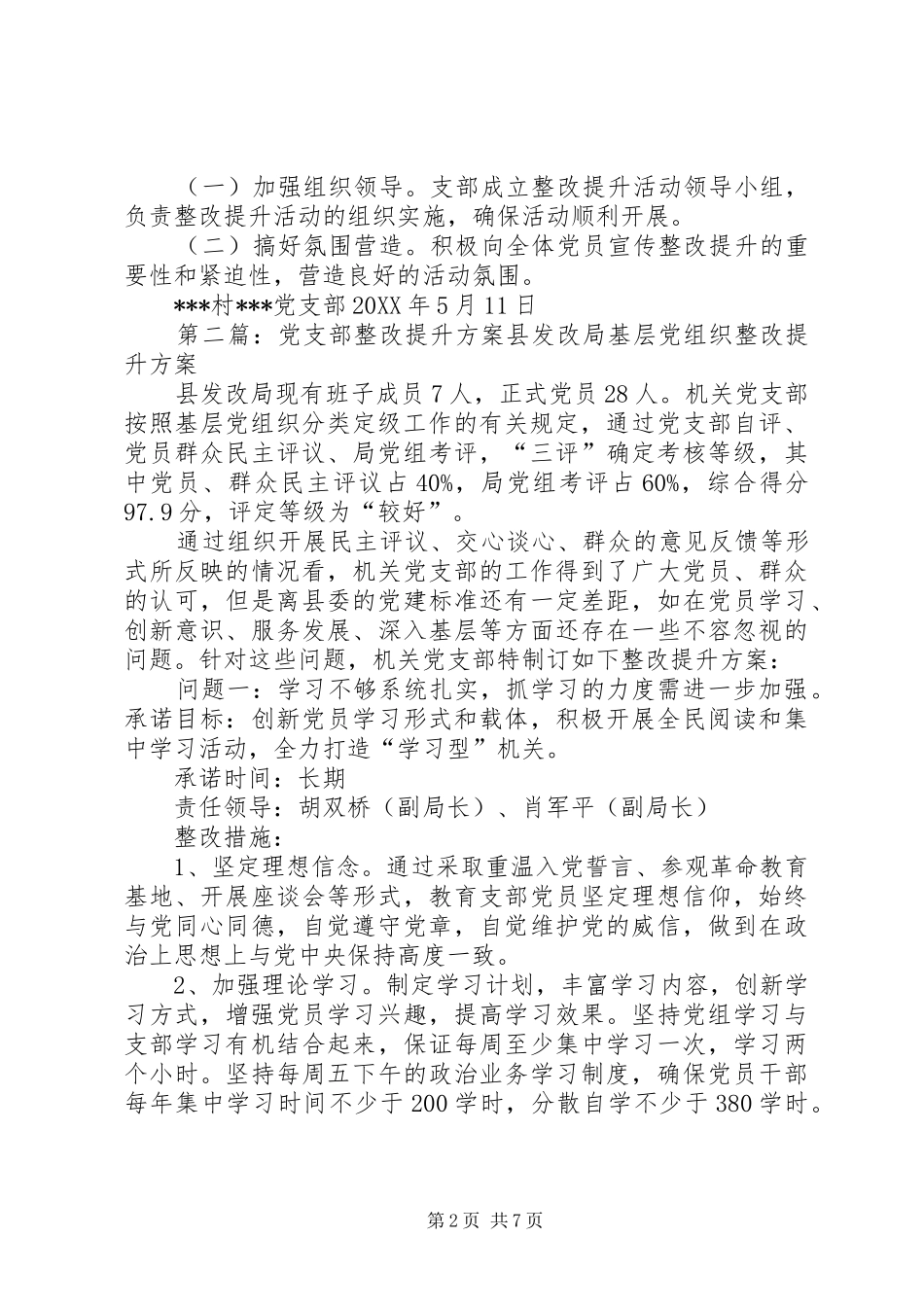 新乡农村党支部整改提升方案_第2页