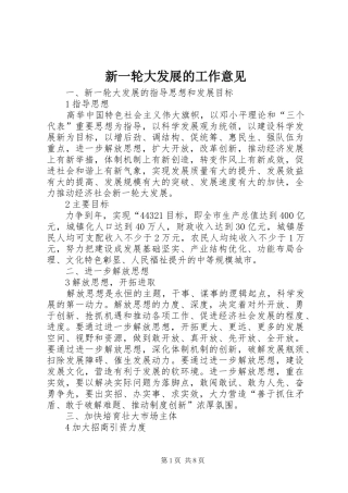 新一轮大发展的工作意见