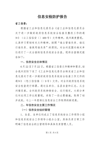 信息安检防护报告