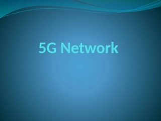 5G网络英文介绍