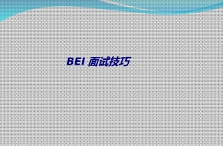 BEI面试技巧专题培训课件