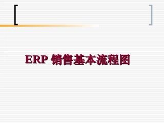ERP销售流程图