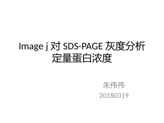 imagej对SDSPAGE灰度分析定量蛋白浓度