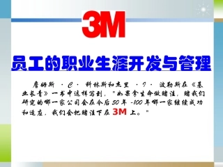 MBA人力资源案例分析3M