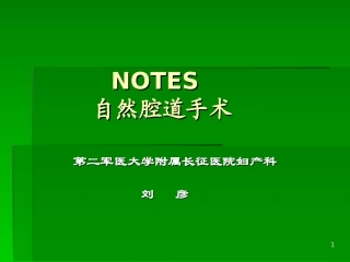 NOTES自然腔道手术课件