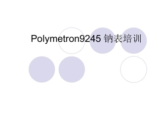 Polymetron9245钠表培训