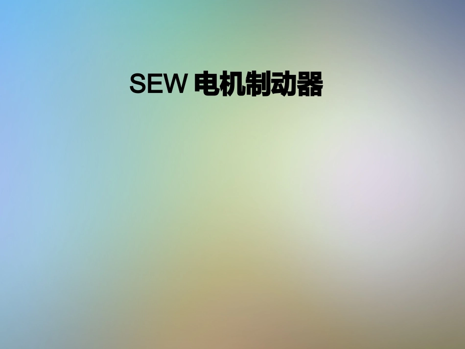 SEW电机制动器_第1页