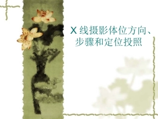 X线摄影体位方向