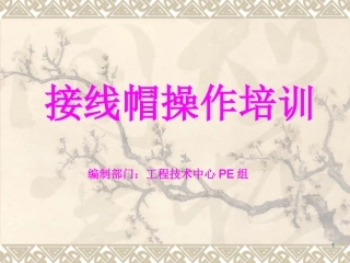 安装压接线帽钳培训