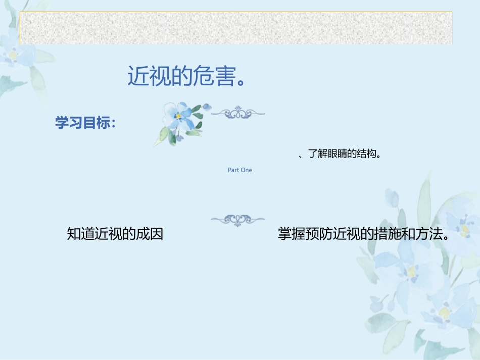 保护眼睛预防近视主题班会课件_第3页