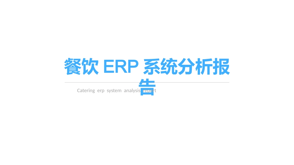 餐饮ERP系统分析对比报告_第1页