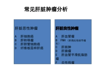 常见肝脏肿瘤分析课件