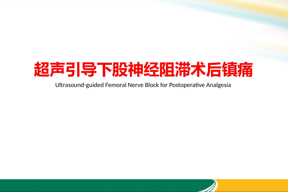 超声引导下股神经阻滞术后镇痛_第1页