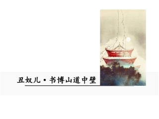 丑奴儿·书博山道中壁
