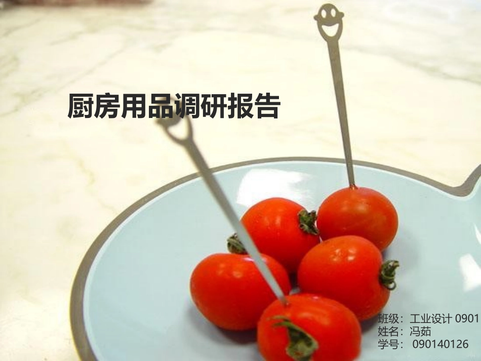 厨房用具调研报告冯茹_第1页
