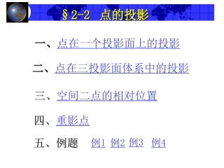 点的投影资料