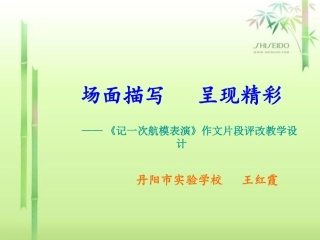 点面结合写活场面