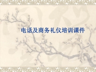电话及商务礼仪培训课件