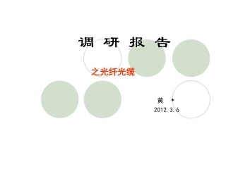 调研报告之光纤光缆