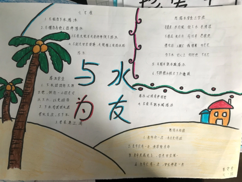 防溺水手抄报_第1页