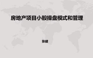房地产项目小股操盘模式和管理
