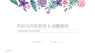 风险与风险管理和战略规划