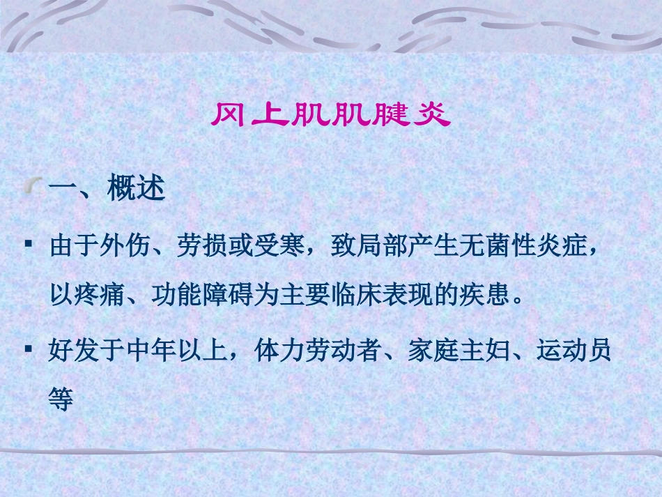 冈上肌肌腱炎讲座_第1页