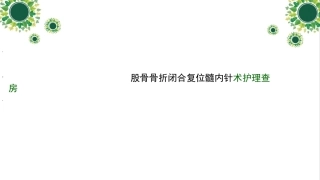 股骨骨折闭合复位髓内针内固定术护理查房