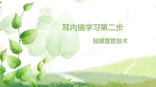 鼓膜置管方法