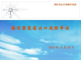 海运集装箱出口流程所涉单证