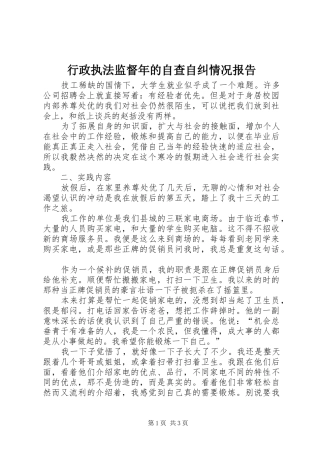 行政执法监督年的自查自纠情况报告